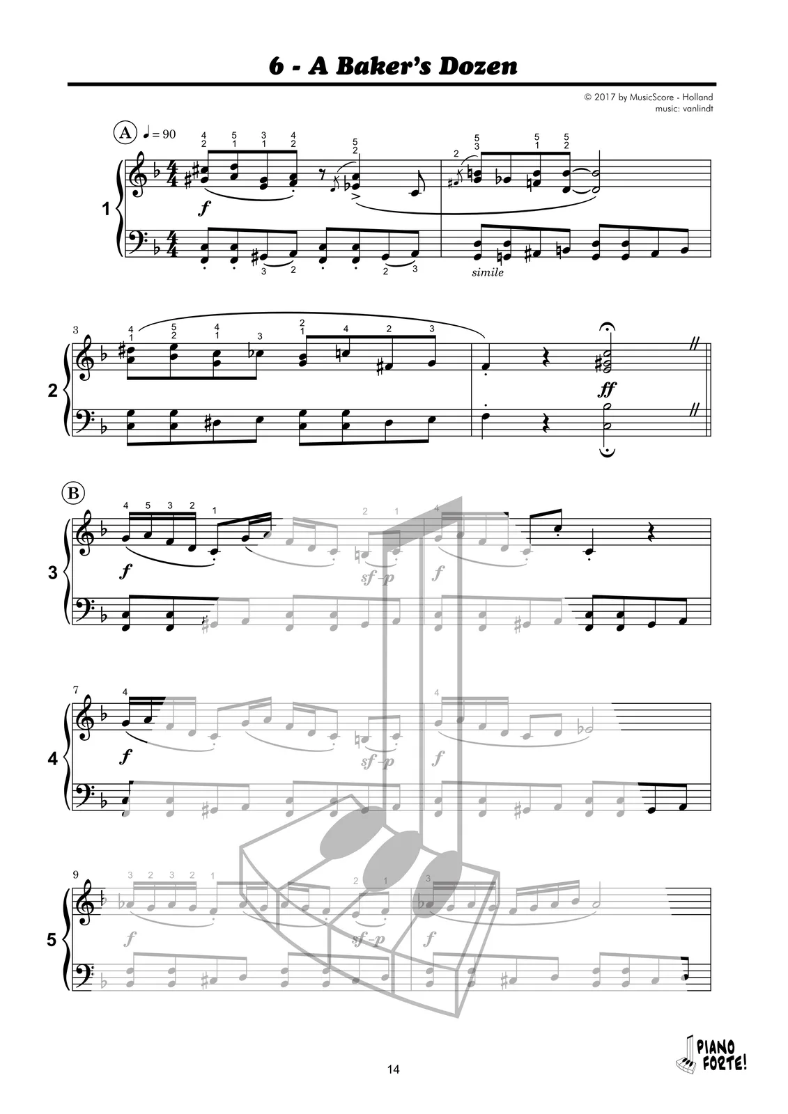 Voorbeeldpagina uit Piano Forte! 7
