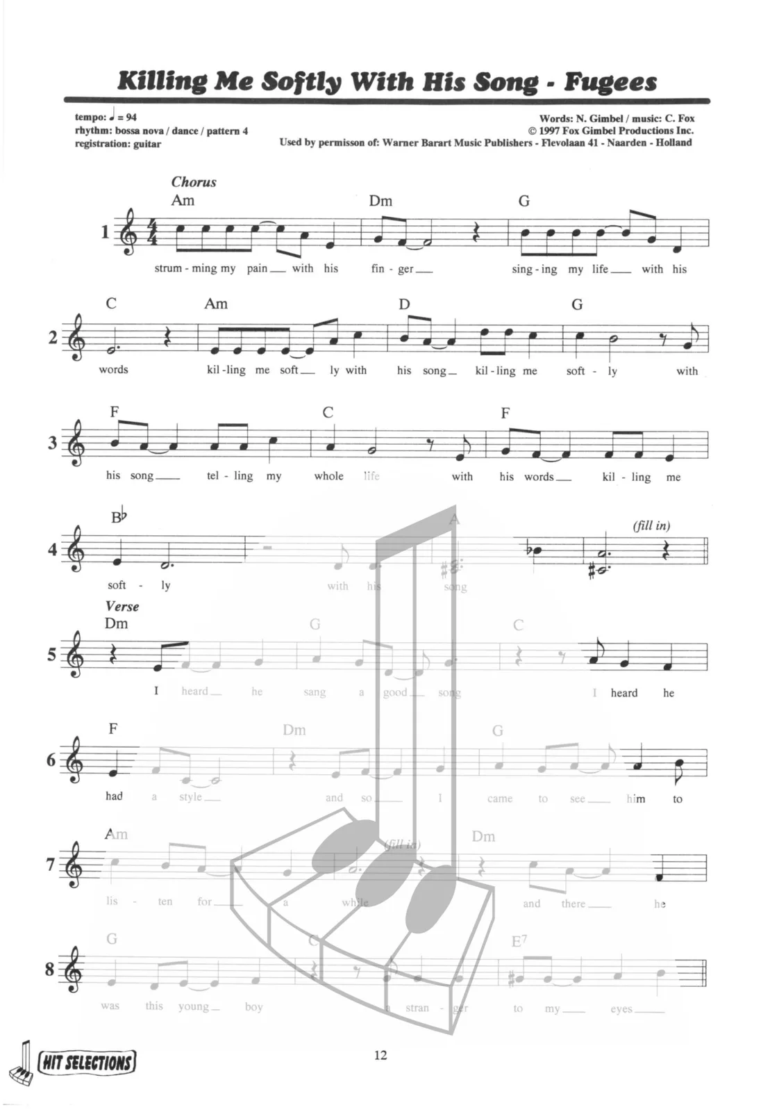 Voorbeeldpagina uit Hit Selections