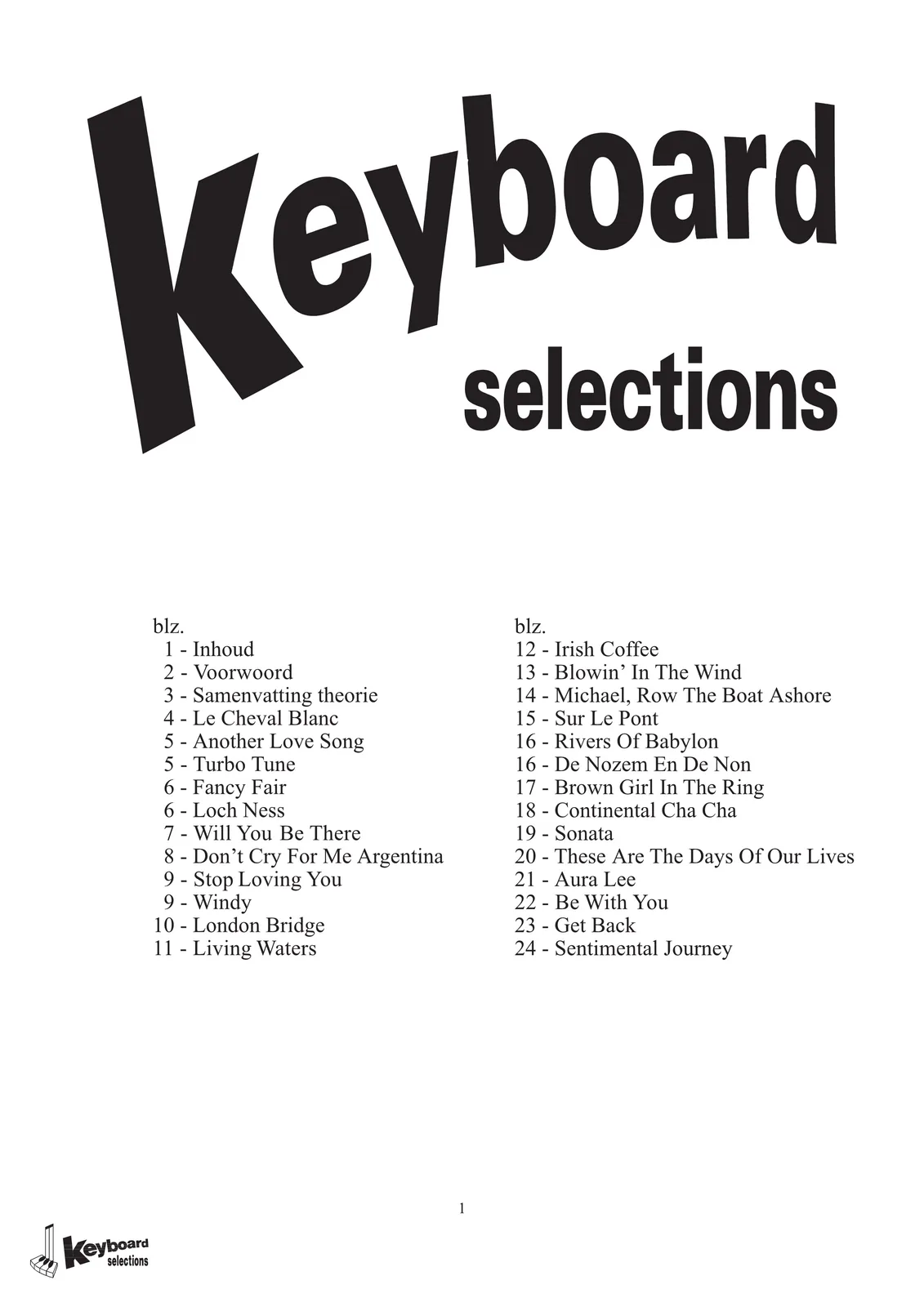 Voorbeeldpagina uit Keyboard Selections 2
