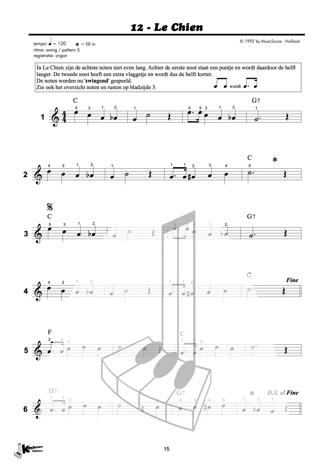Voorbeeldpagina uit Keyboard Selections 3