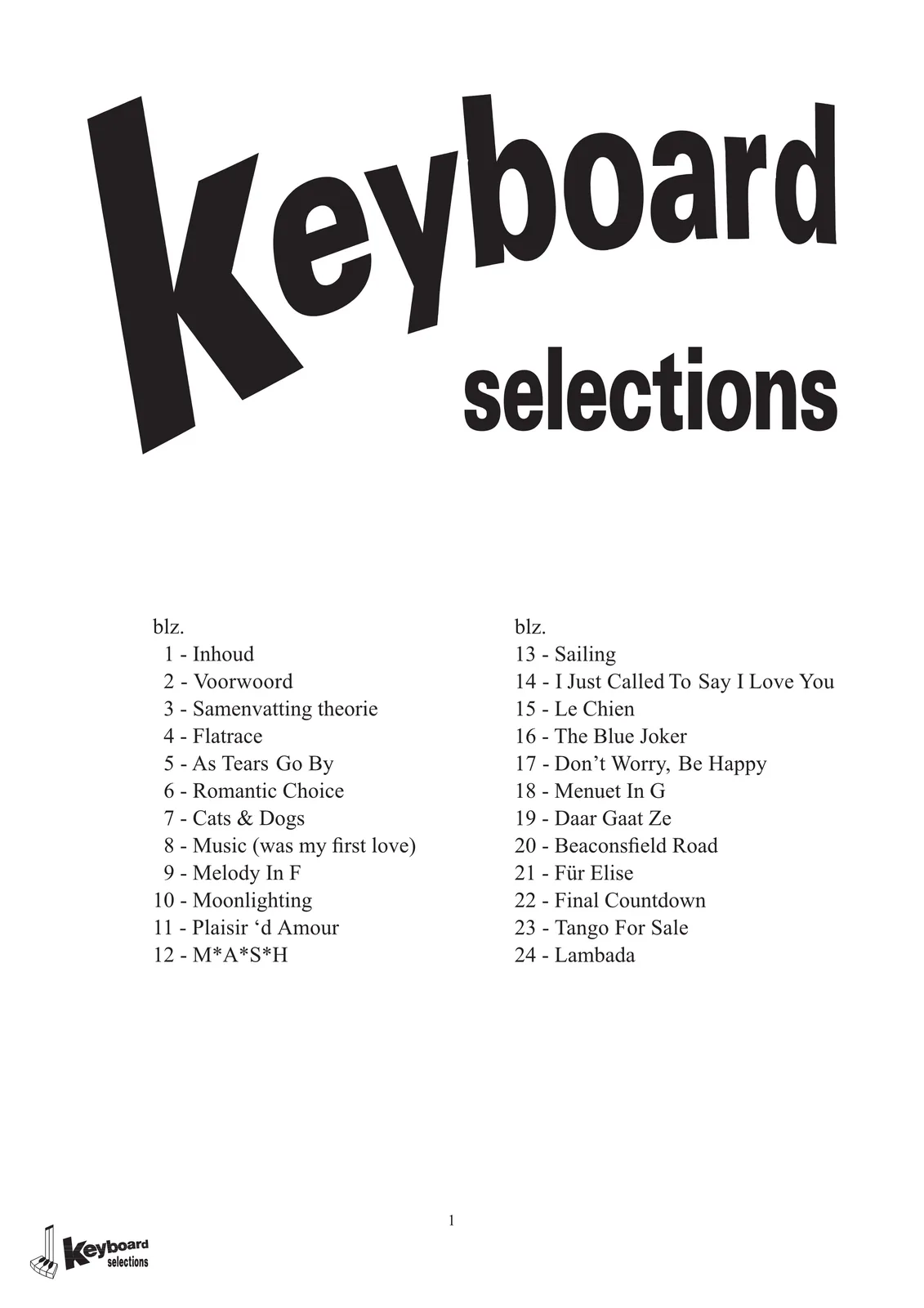 Voorbeeldpagina uit Keyboard Selections 3