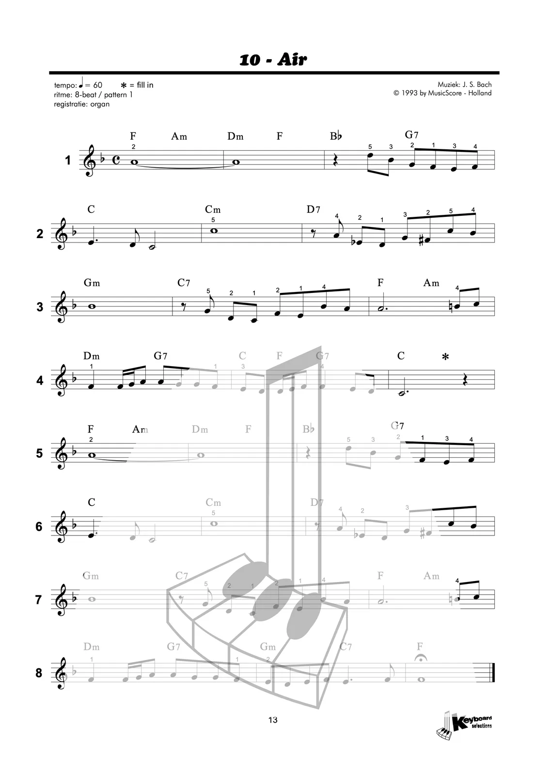 Voorbeeldpagina uit Keyboard Selections 4