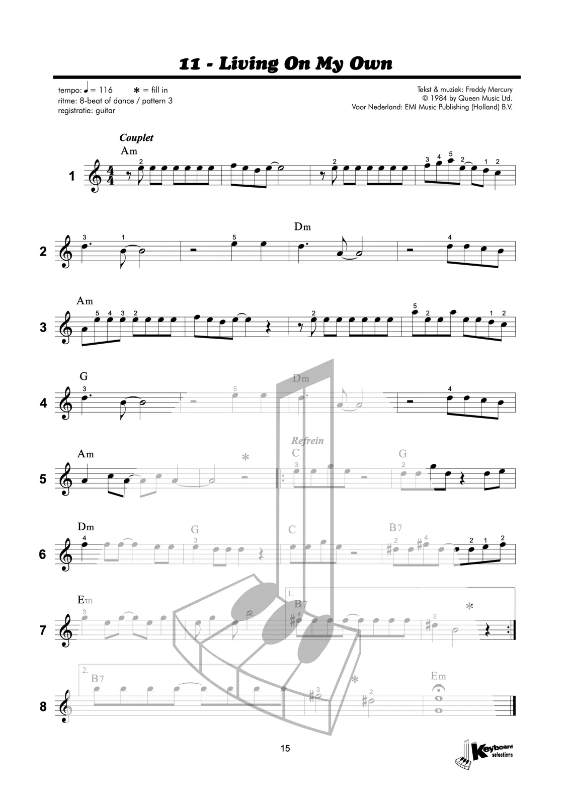 Voorbeeldpagina uit Keyboard Selections 5