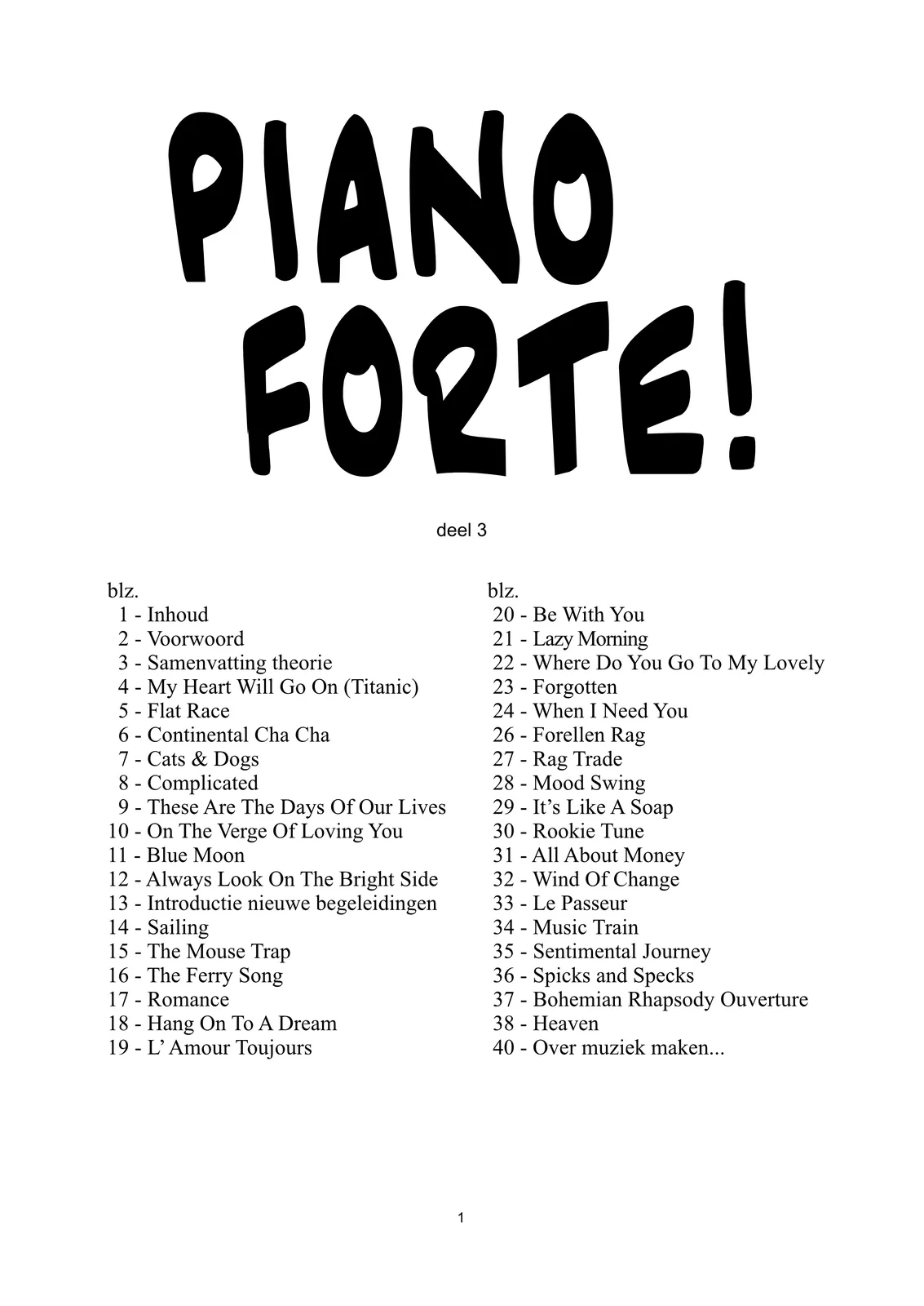 Voorbeeldpagina uit Piano Forte! 3